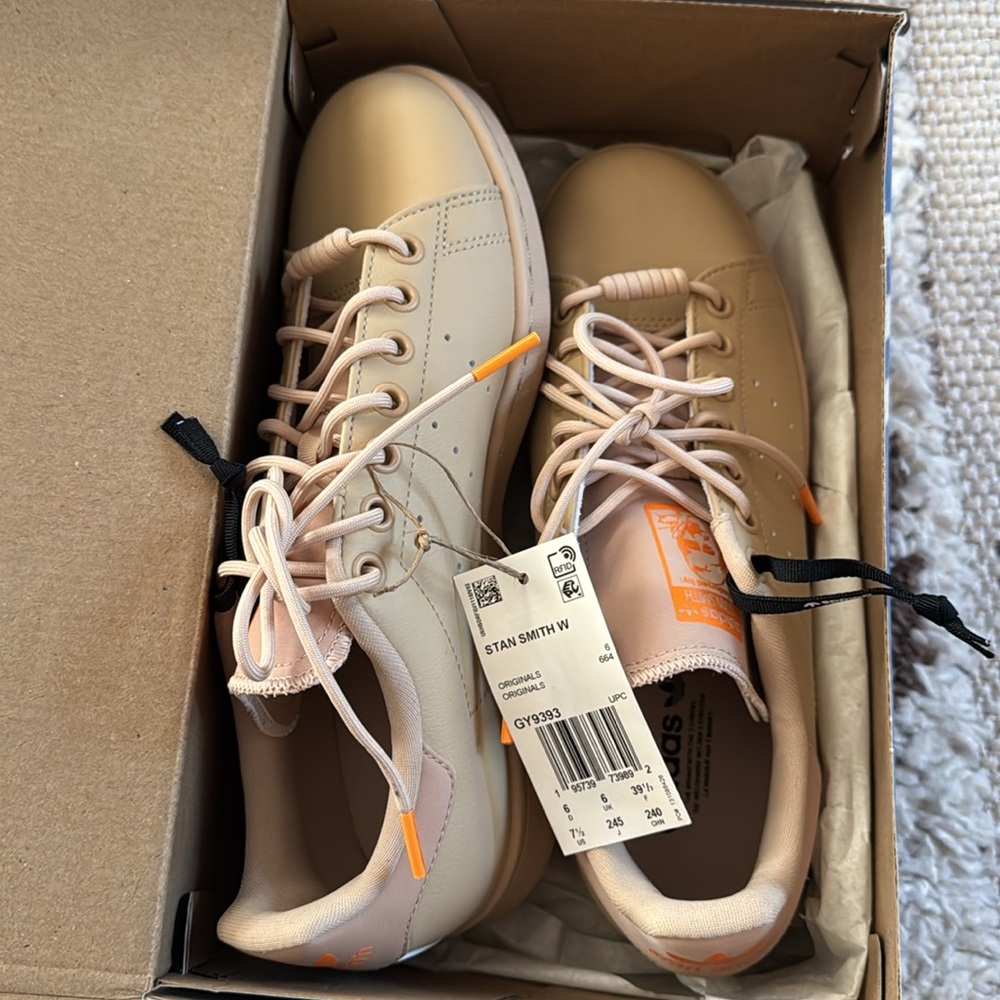 Stan smith women’s sneakers / magic beige and orange rush - Picture 6 of 11